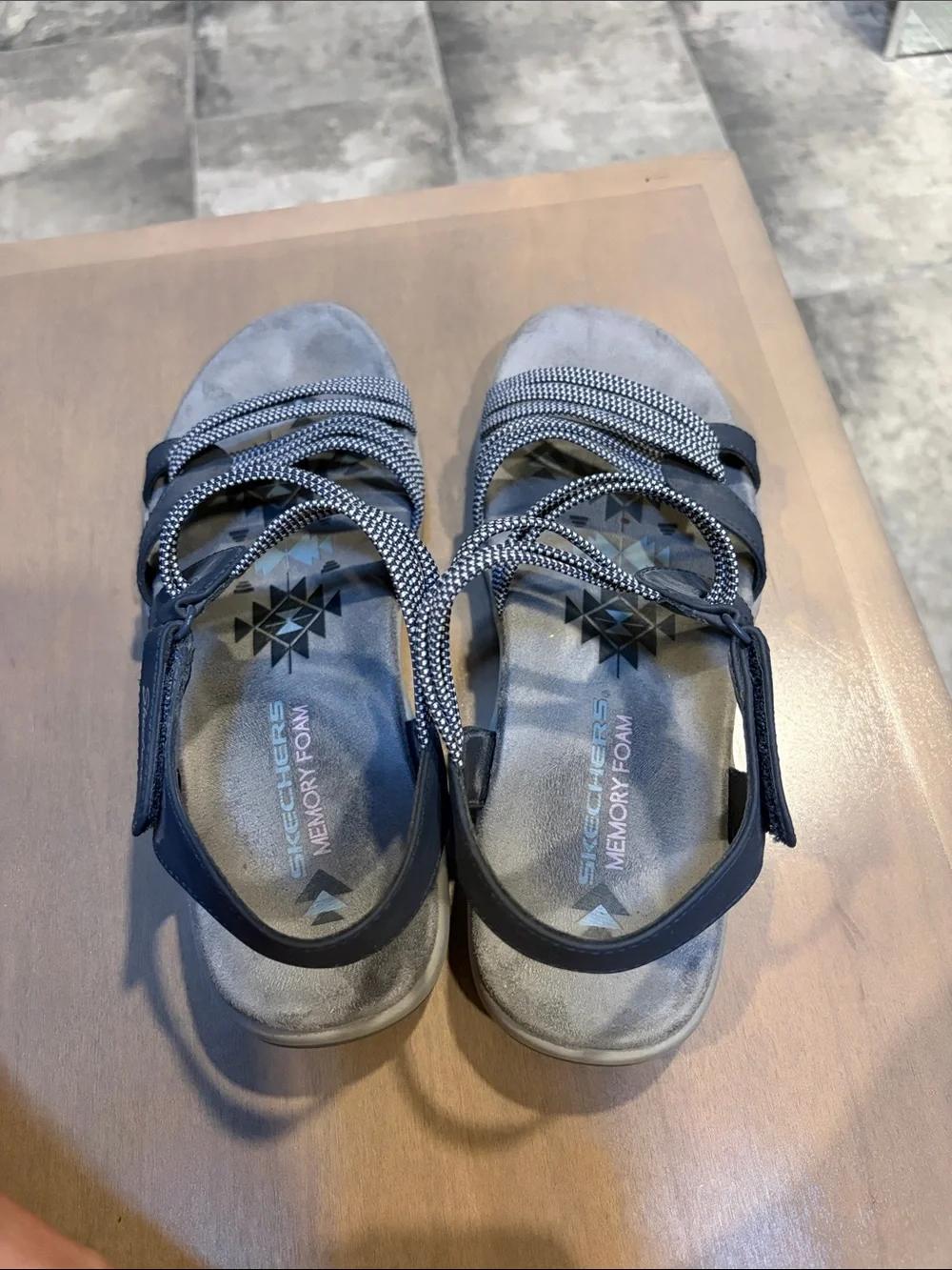 Women’s Sketchers Navy Sandals